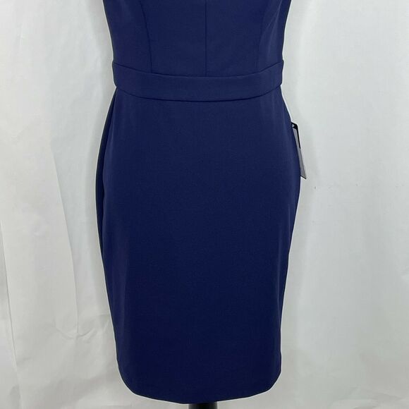 Joanna Chen New York Blue Sleeveless Sheath Dress NWT Size 6 - Picture 4 of 9